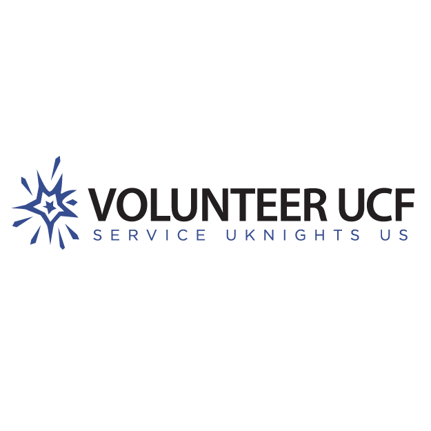 Logo of Volunteer UCF with the following text: Service Uknights Us